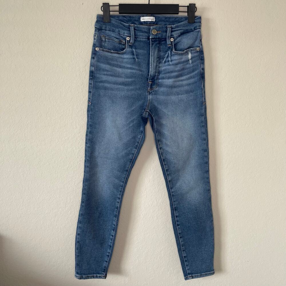Good American Good Waist High-Rise Skinny Jean Stretch Denim Jeans - Size 4/27